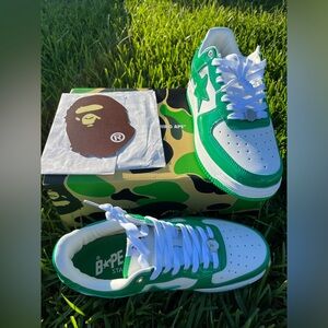 BATHING APE BAPESTA GREEN SHOE